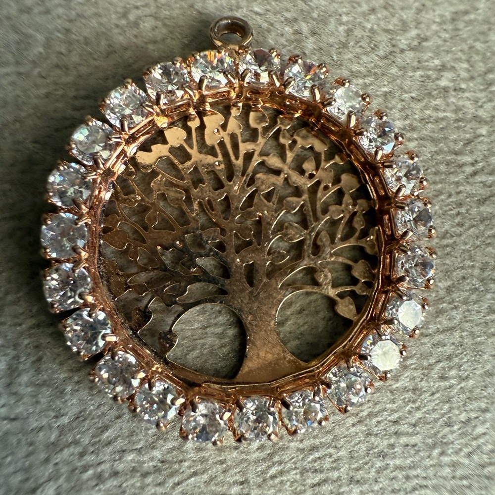 Elegant Rose Gold Tree of Life Pendant